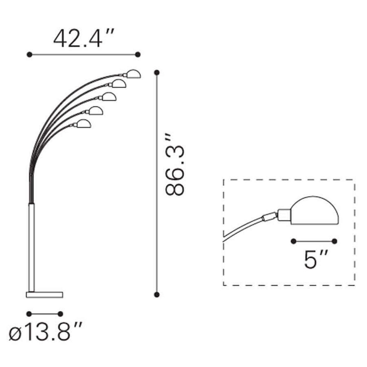 Addison 5 Light Floor Lamp
