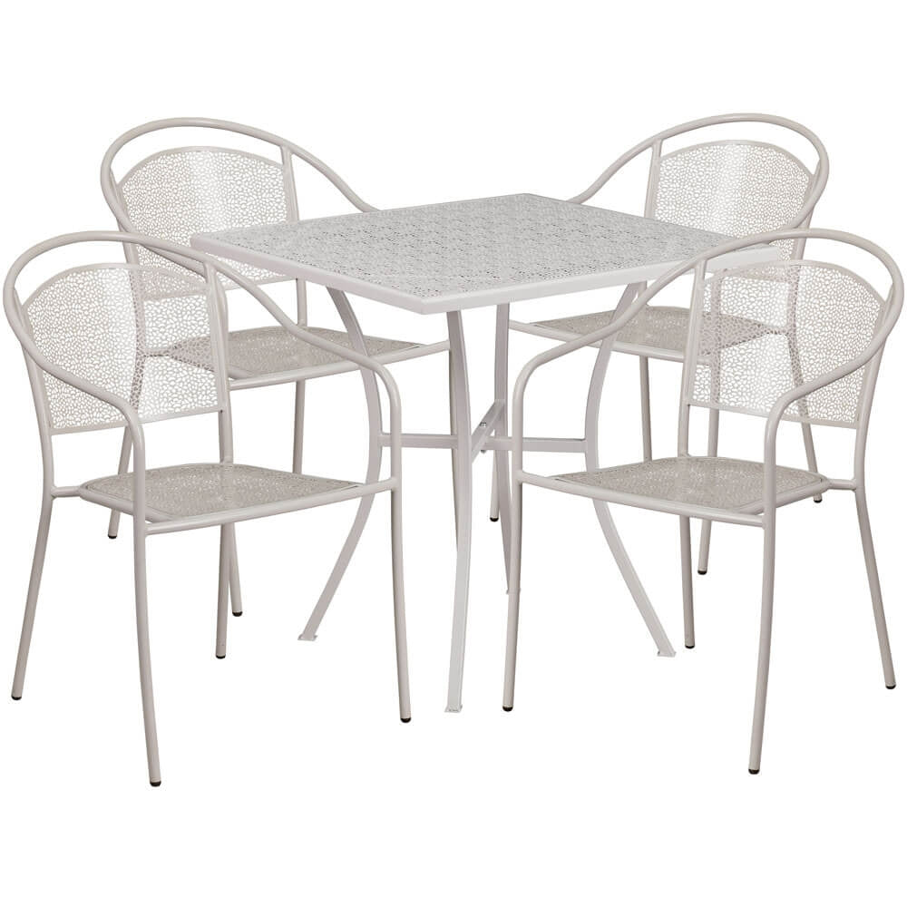 Panini 28 Inch Bistro Patio Set with 4 Chairs