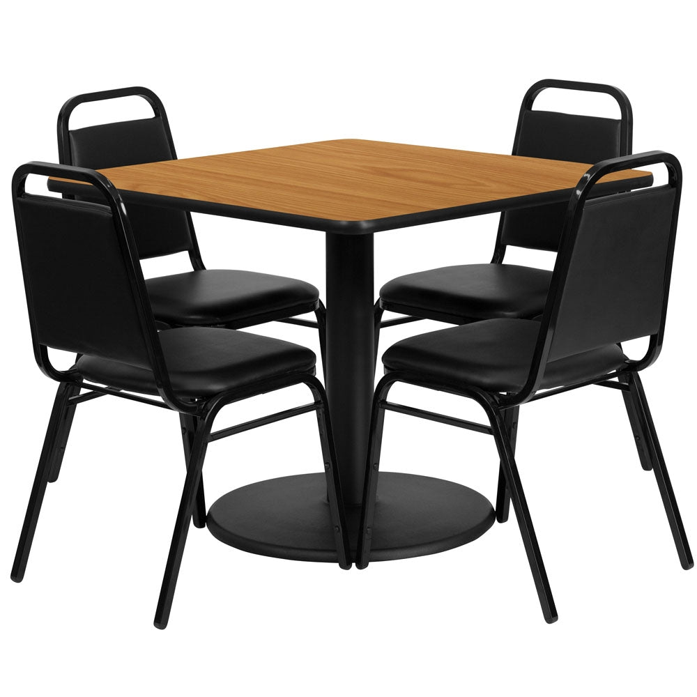 Verona 36 Inch Square Restaurant Table Set