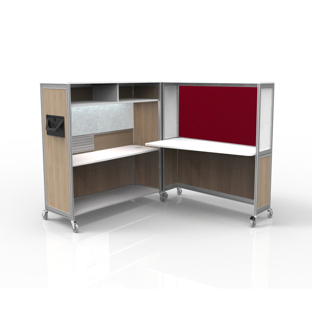 Mobile Folding Cubicle Desk