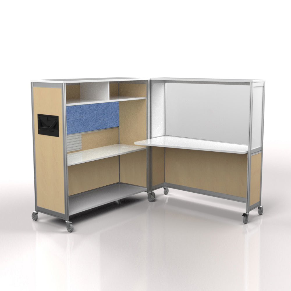 Mobile Folding Cubicle Desk