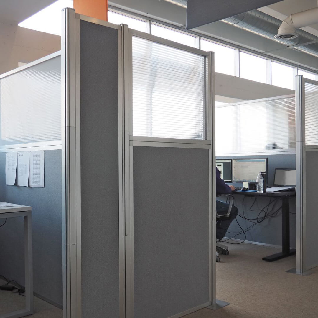 DIY Modual Office Divider With Glass 72H x 24W