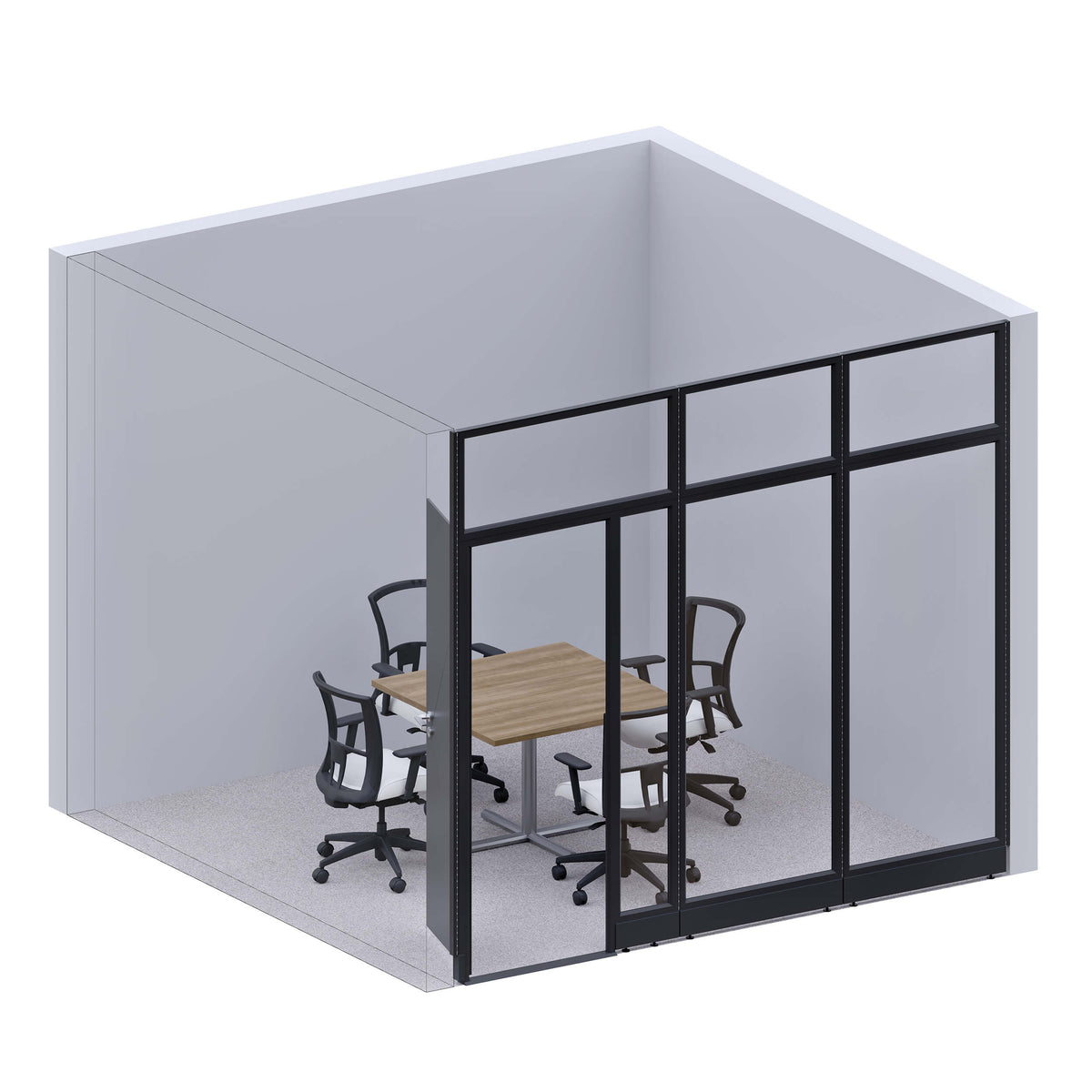 Modular Conference Room Partitions I-Shape 107H