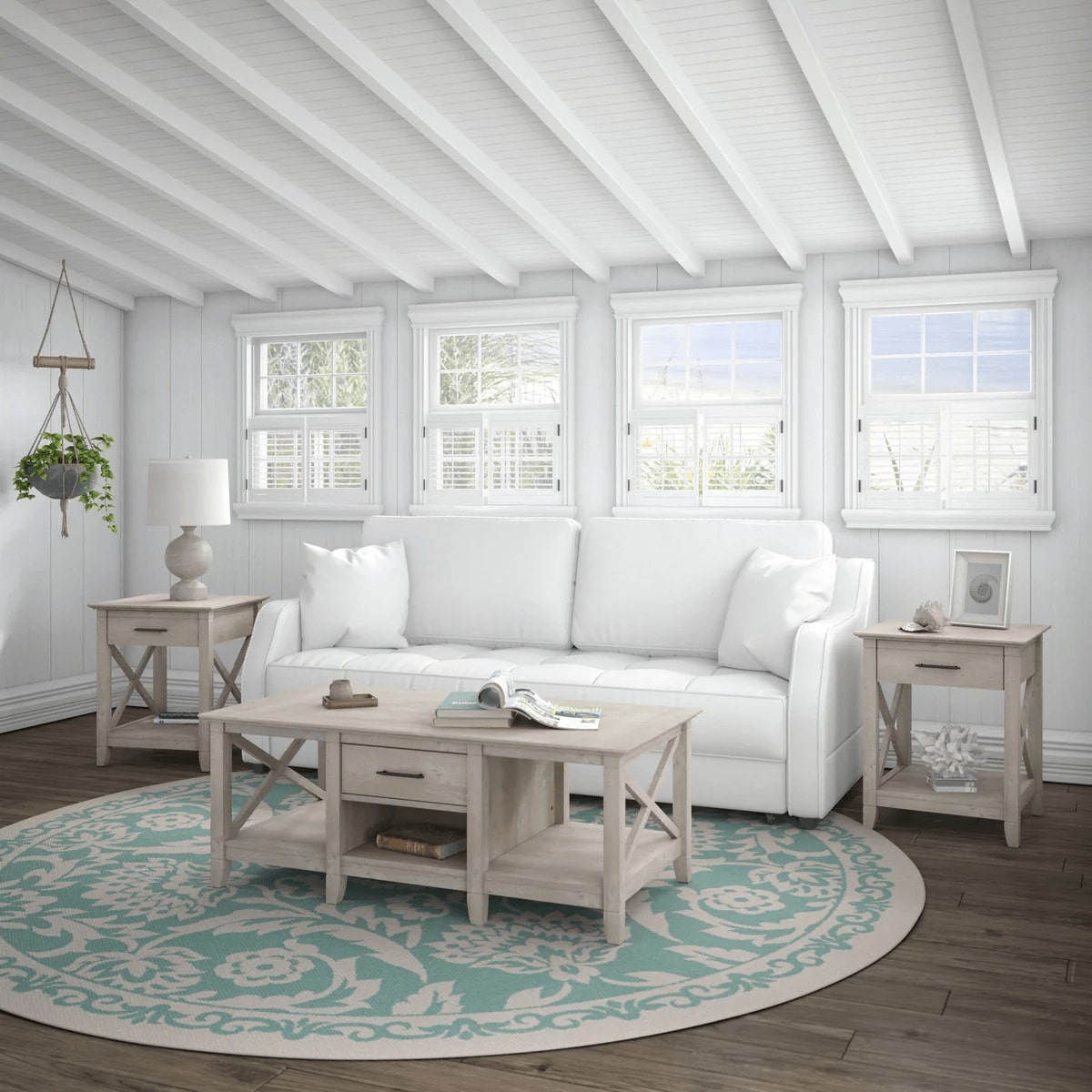 West Coffee Table With Set Of Two End Tables