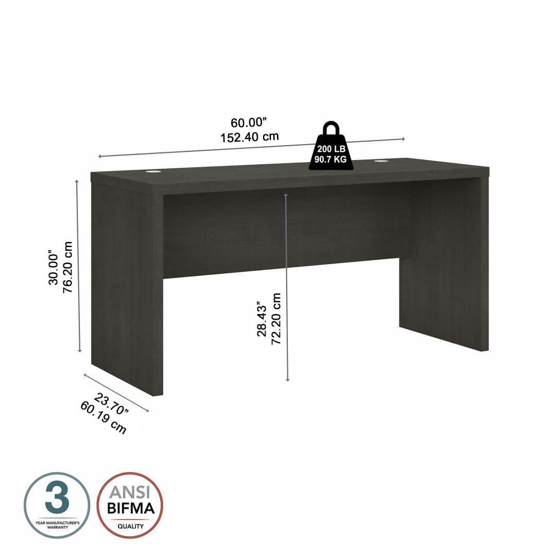 Clarity Straight Office Desks 60W x 24D