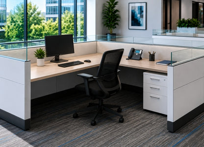 Cubicle Wall Extender 12H Clear Acrylic