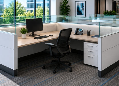 Cubicle Wall Extender 18H Clear Acrylic