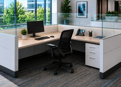Cubicle Wall Extender 24H Clear Acrylic