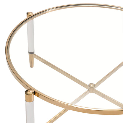 Vidalia Coffee Table In Living Room Gold