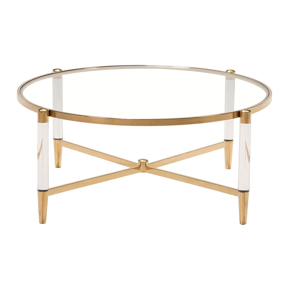 Vidalia Coffee Table In Living Room Gold