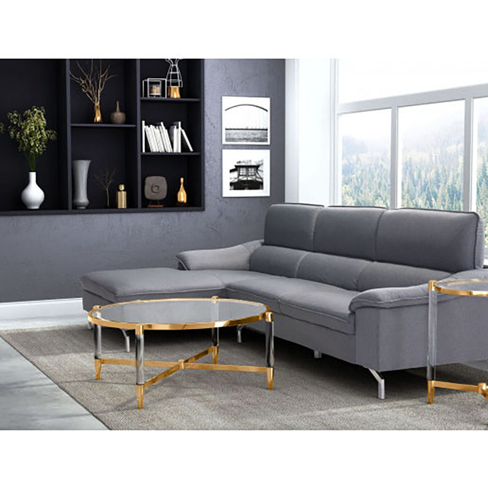 Vidalia Coffee Table In Living Room Gold