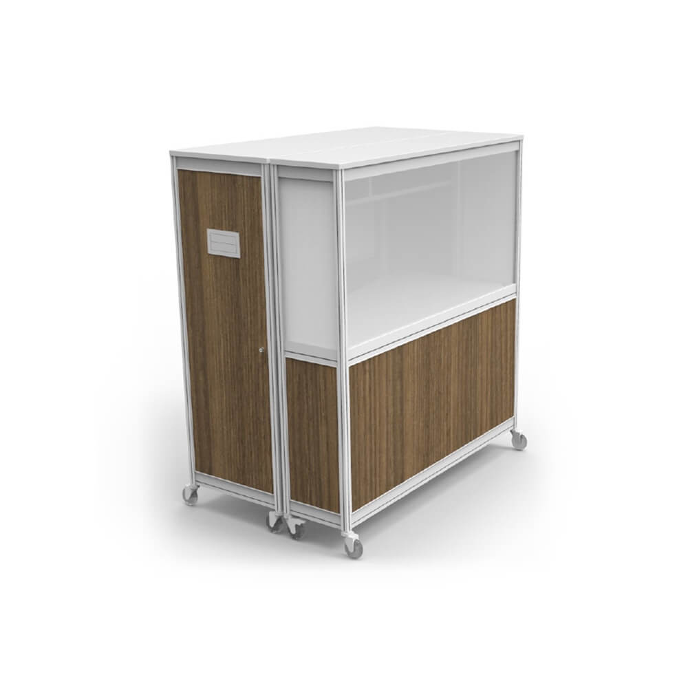 Mobile Folding Cubicle Desk Enhanced