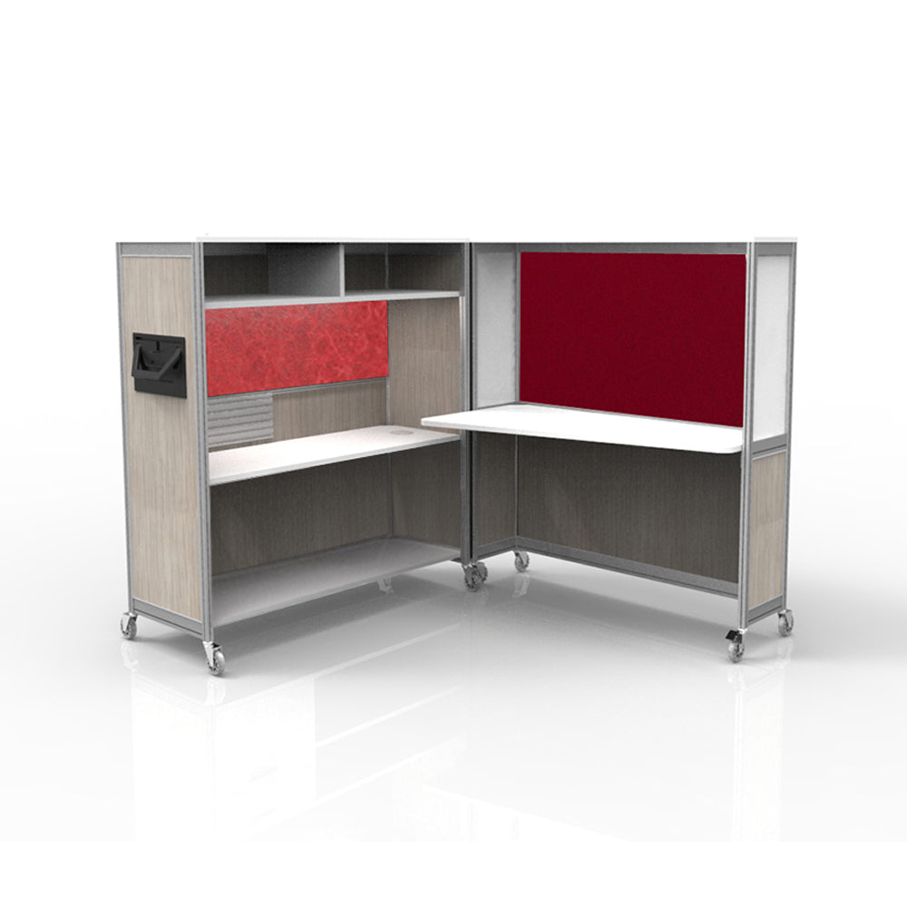 Mobile Folding Cubicle Desk