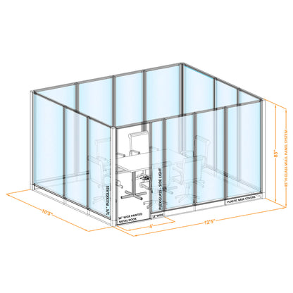 Modular Conference Room Partitions O-Shape 85H