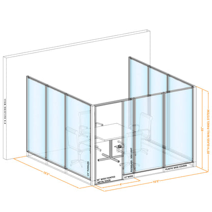Modular Conference Room Partitions U-Shape 85H
