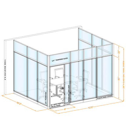 Modular Conference Room Partitions U-Shape 107H