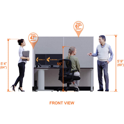 Cubicle Desks L-Shaped 3-Pack Non-Powered