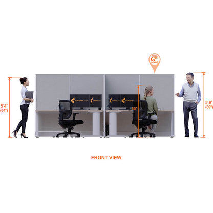 Cubicle Desks 4-Pack X-Shape Non-Powered