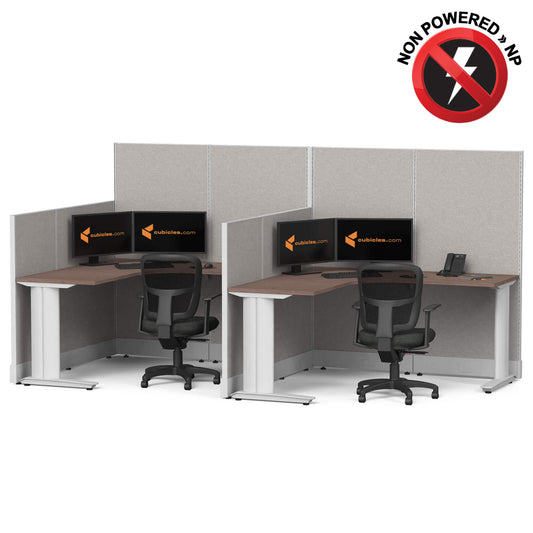 Cubicle Desks L-Shaped 2-Pack Non-Powered