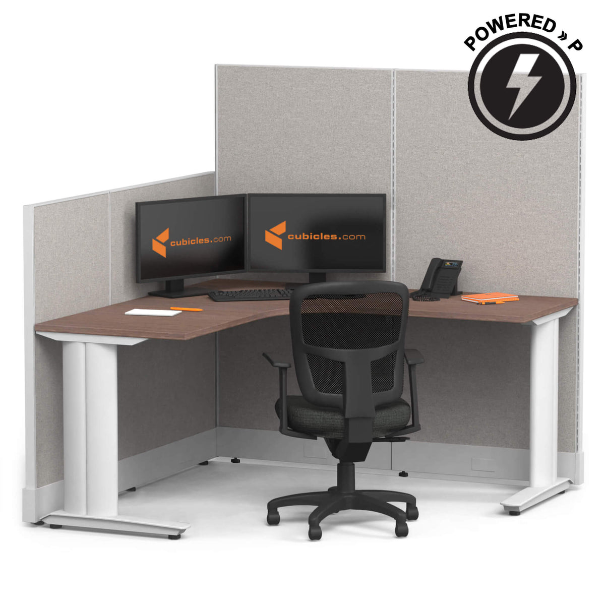Cubicle Desks L-Shaped Powered