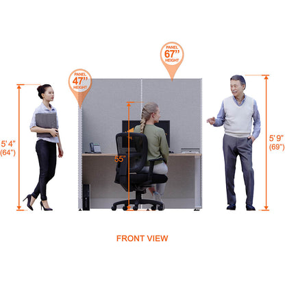 Cubicle Desks Straight 4-Pack Powered