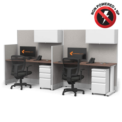 Cubicle Desks With Storage Straight 2-Pack Non-Powered