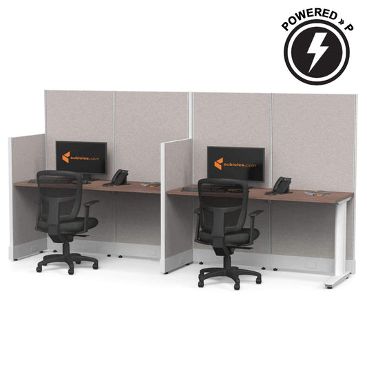 Cubicle Desks Straight 2-Pack Powered