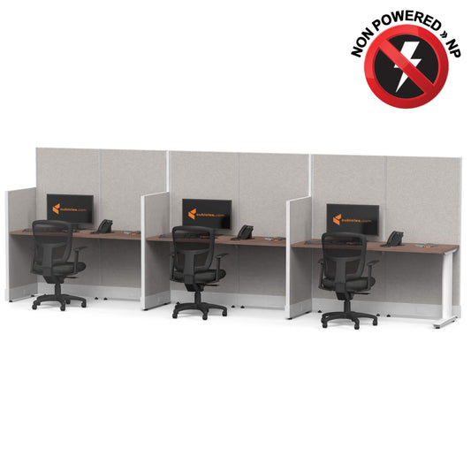 Cubicle Desks Straight 3-Pack Non-Powered