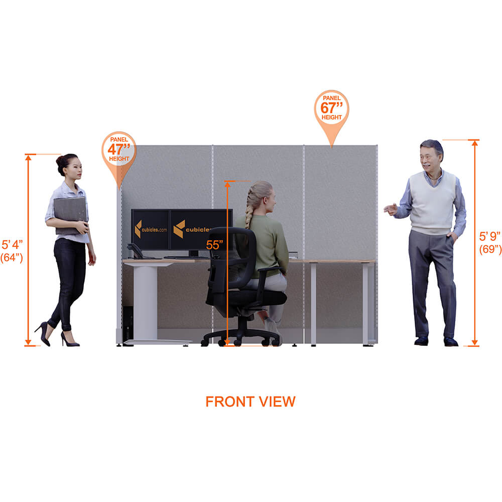 Cubicle Desks U-Shaped Non-Powered