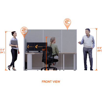 Cubicle Desks U-Shaped Powered