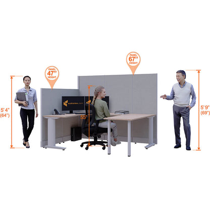 Cubicle Desks U-Shaped Powered