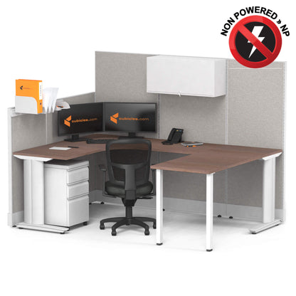 Cubicle Desks With Storage U-Shaped Non-Powered
