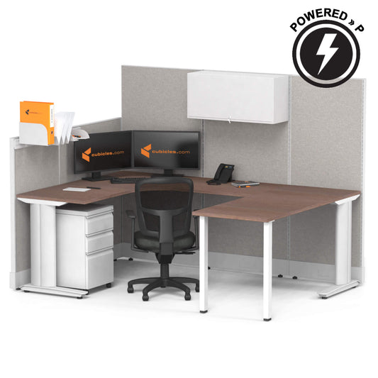 Cubicle Desks With Storage U-Shaped Powered