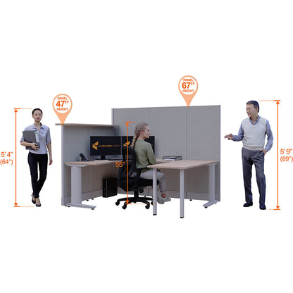 Cubicle Desks With Transaction Top U-Shaped Powered