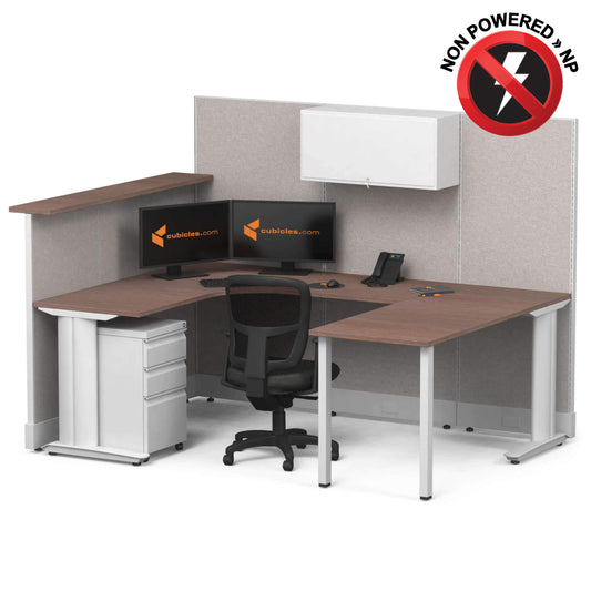 Cubicle Desks With Transaction Top And Storage U-Shaped Non-Powered