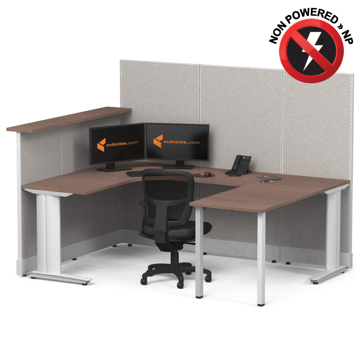 Cubicle Desks With Transaction Top U-Shaped Non-Powered