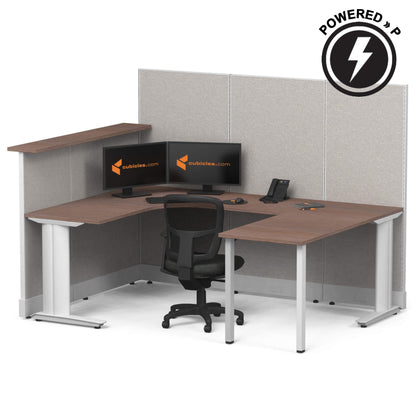 Cubicle Desks With Transaction Top U-Shaped Powered