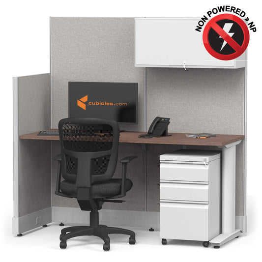Cubicle Desks With Storage Straight Non-Powered