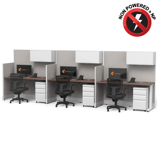 Cubicle Desks With Storage Straight 3-Pack Non-Powered