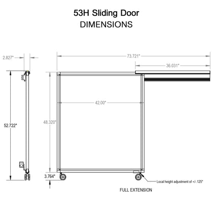 Cubicles With Sliding Doors 53H 3-Pack In-Line Powered
