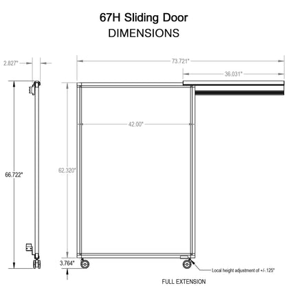 Cubicles With Sliding Doors 67H 2-Pack In-Line Powered