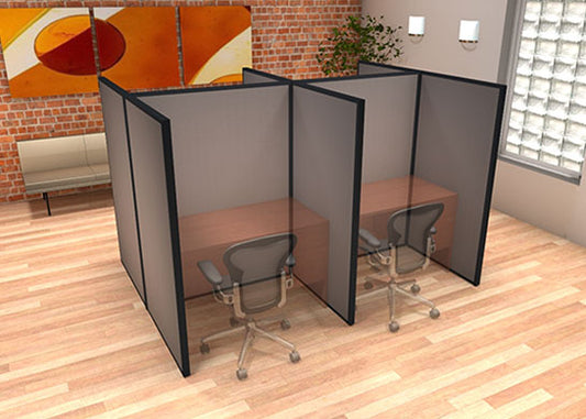 DIY Modular Desk Dividers 66H 4-Pack U-Shape Clustered