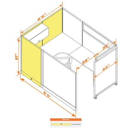 Cubicles With Sliding Doors 67H Powered
