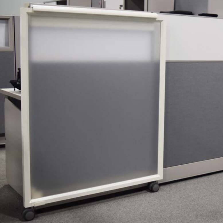 Cubicles With Sliding Doors 53H 4-Pack Cluster Powered