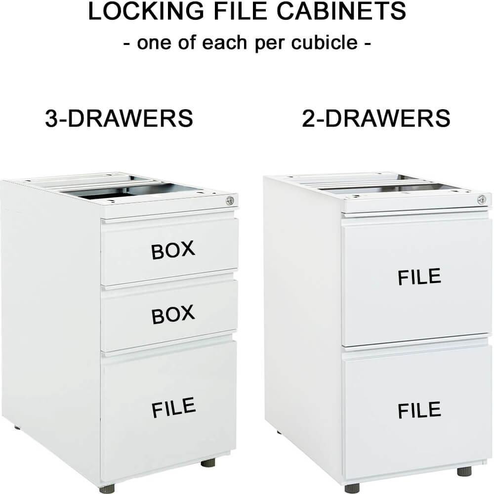 Cubicles With Sliding Doors 53H 2-Pack Cluster Powered