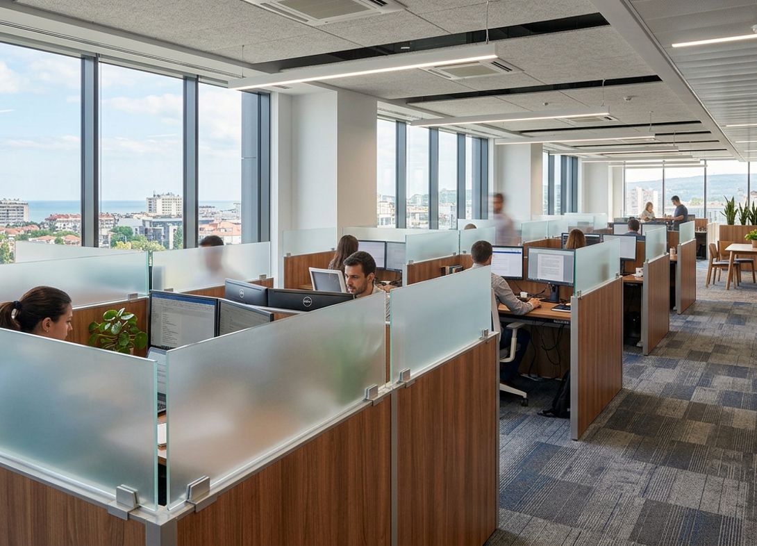 Cubicle Panel Extender 18H Frosted Acrylic
