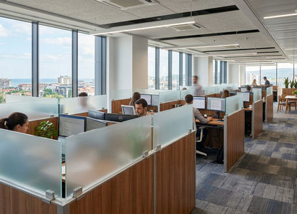 Cubicle Panel Extender 30H Frosted Acrylic