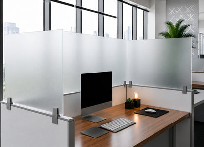Cubicle Panel Extender 30H Frosted Acrylic