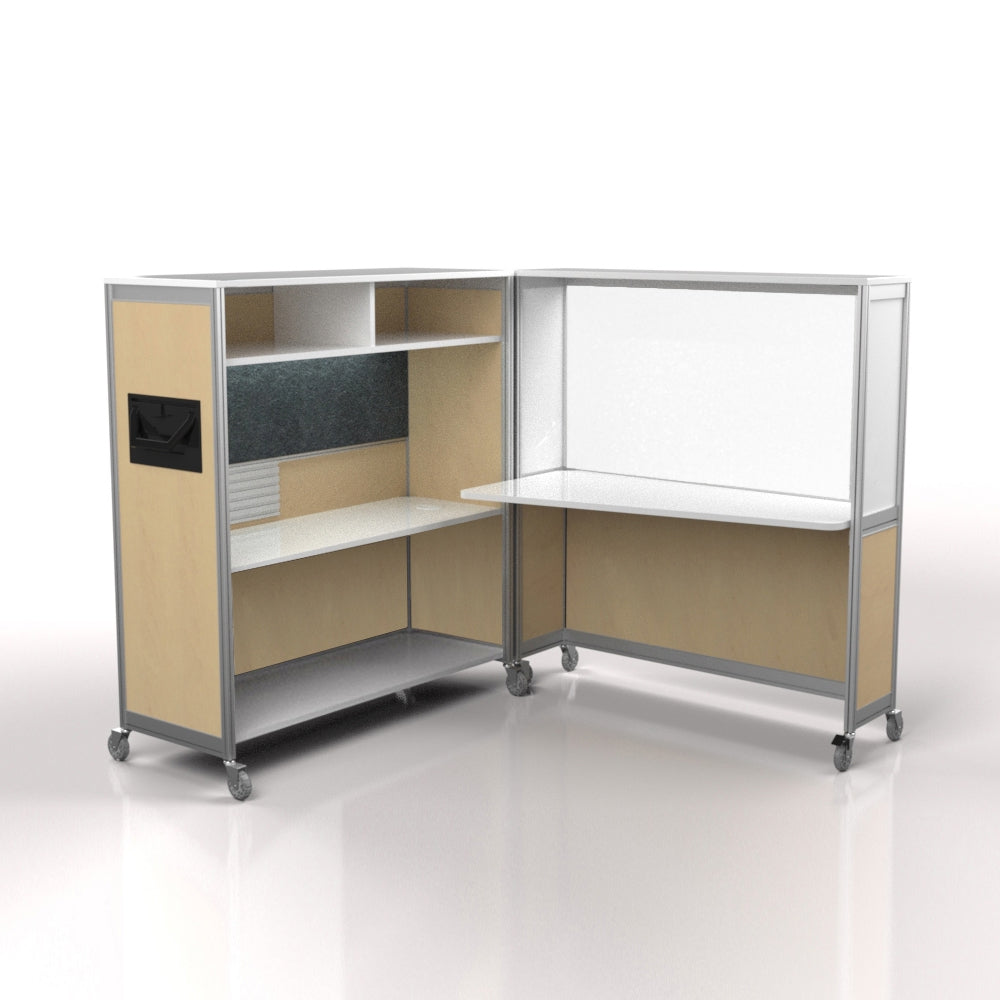 Mobile Folding Cubicle Desk