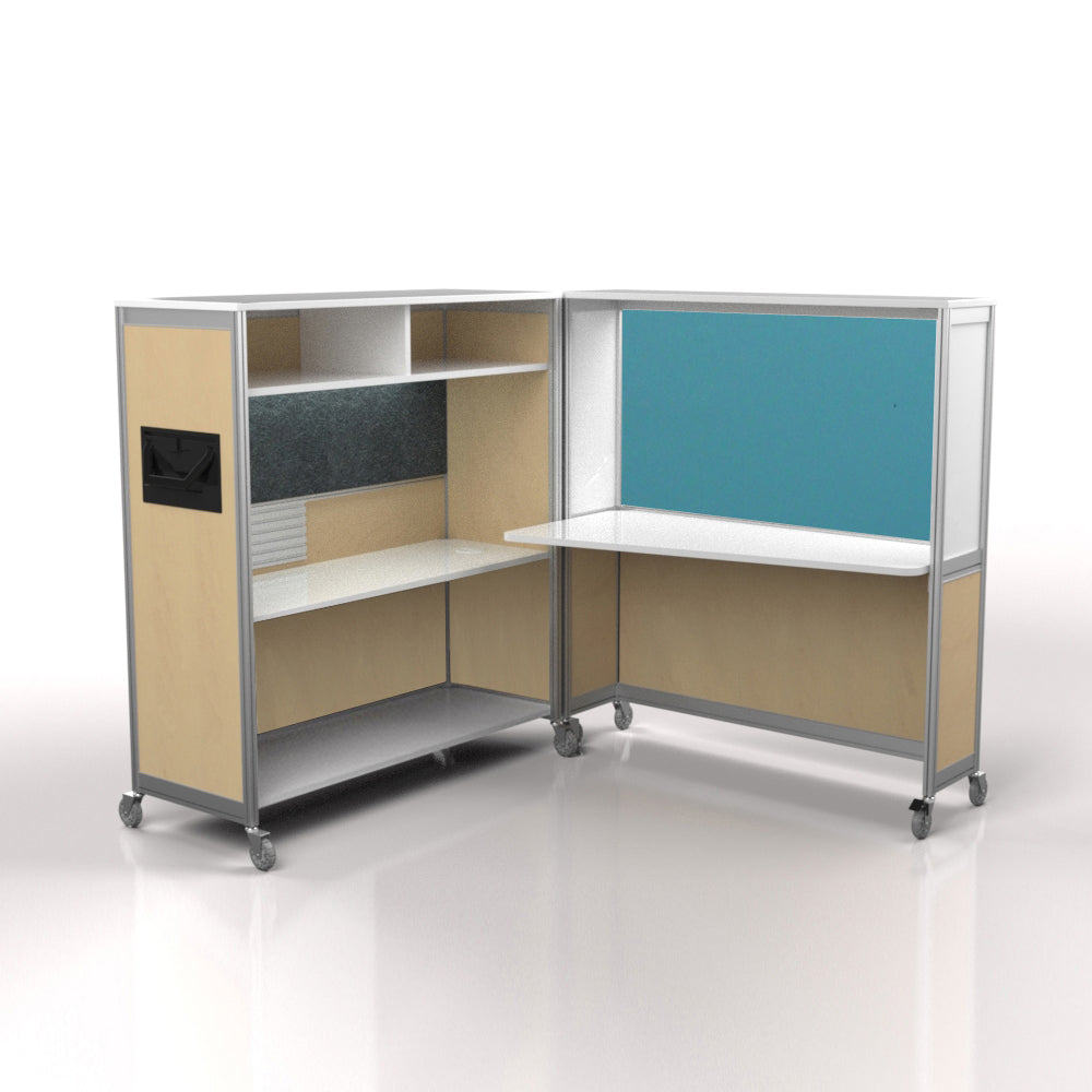 Mobile Folding Cubicle Desk